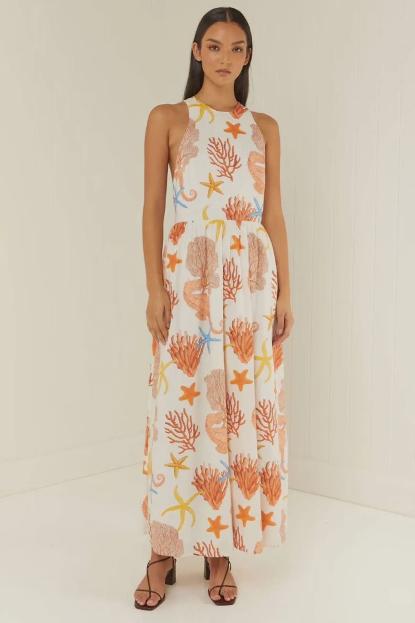 Palm Noosa Meridan Dress - Coral