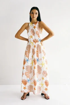 Palm Noosa Meridan Dress - Coral