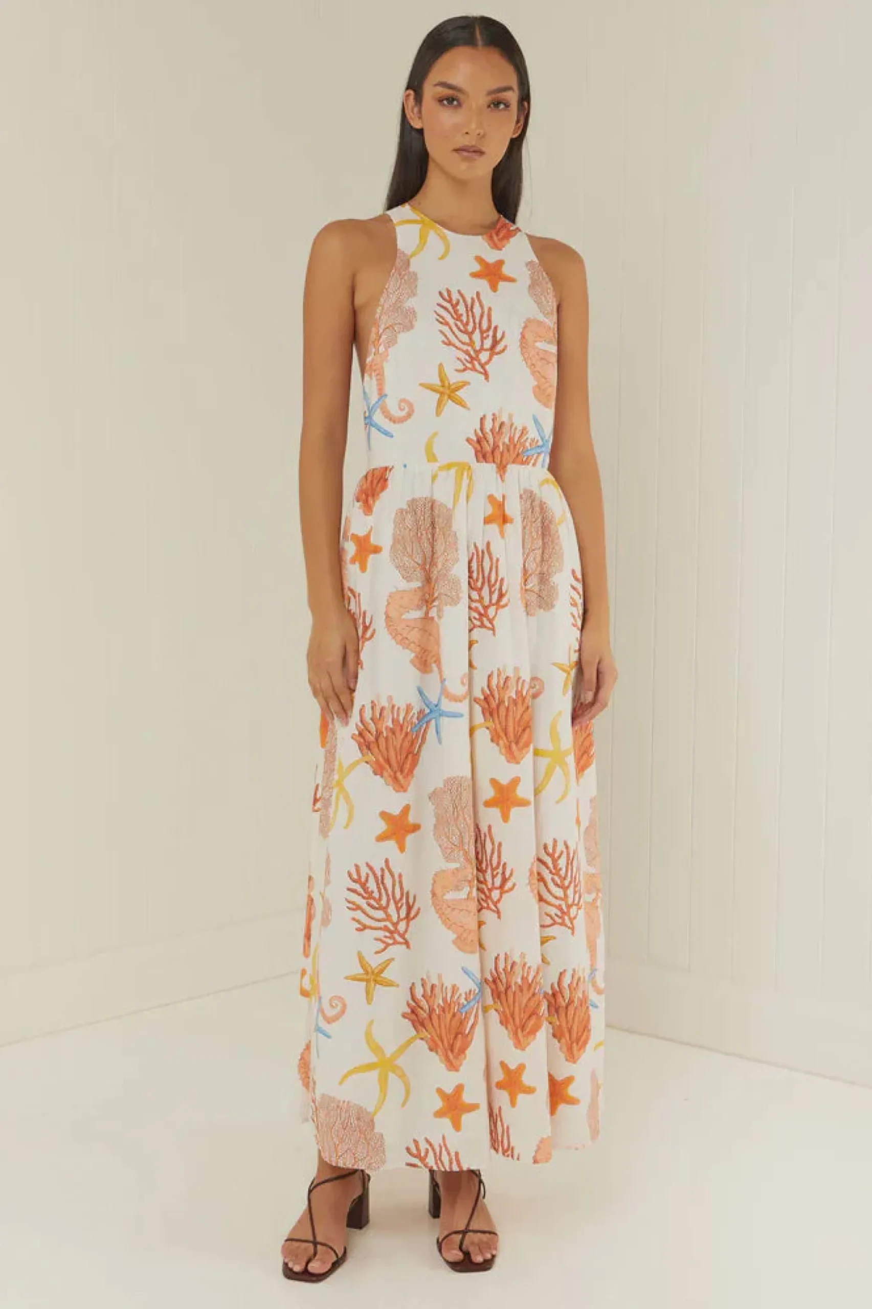 Palm Noosa Meridan Dress - Coral