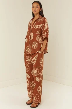 Palm Noosa Mirage Shirt - Brown Shells