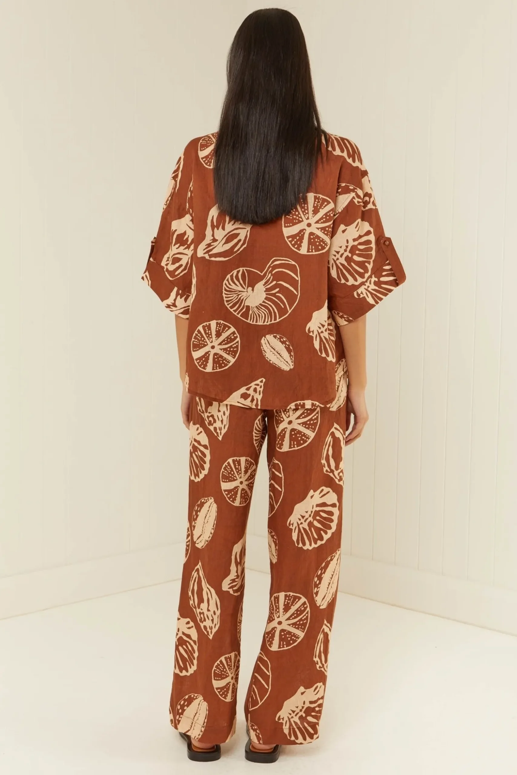 Palm Noosa Mirage Shirt - Brown Shells