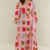 Palm Noosa Noddy Dress - Strawberry Stamp