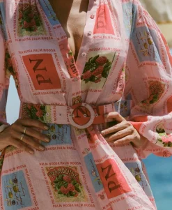 Palm Noosa Noddy Dress - Strawberry Stamp