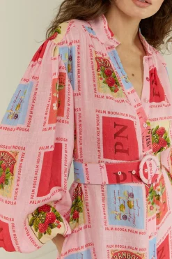 Palm Noosa Noddy Dress - Strawberry Stamp