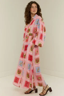 Palm Noosa Noddy Dress - Strawberry Stamp