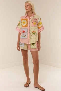 Palm Noosa Siesta Shirt - Siesta Tile