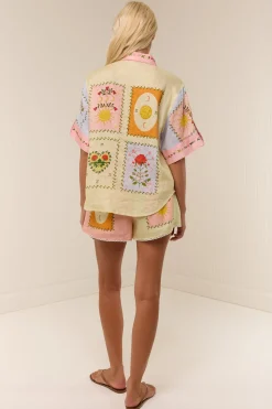 Palm Noosa Siesta Shirt - Siesta Tile