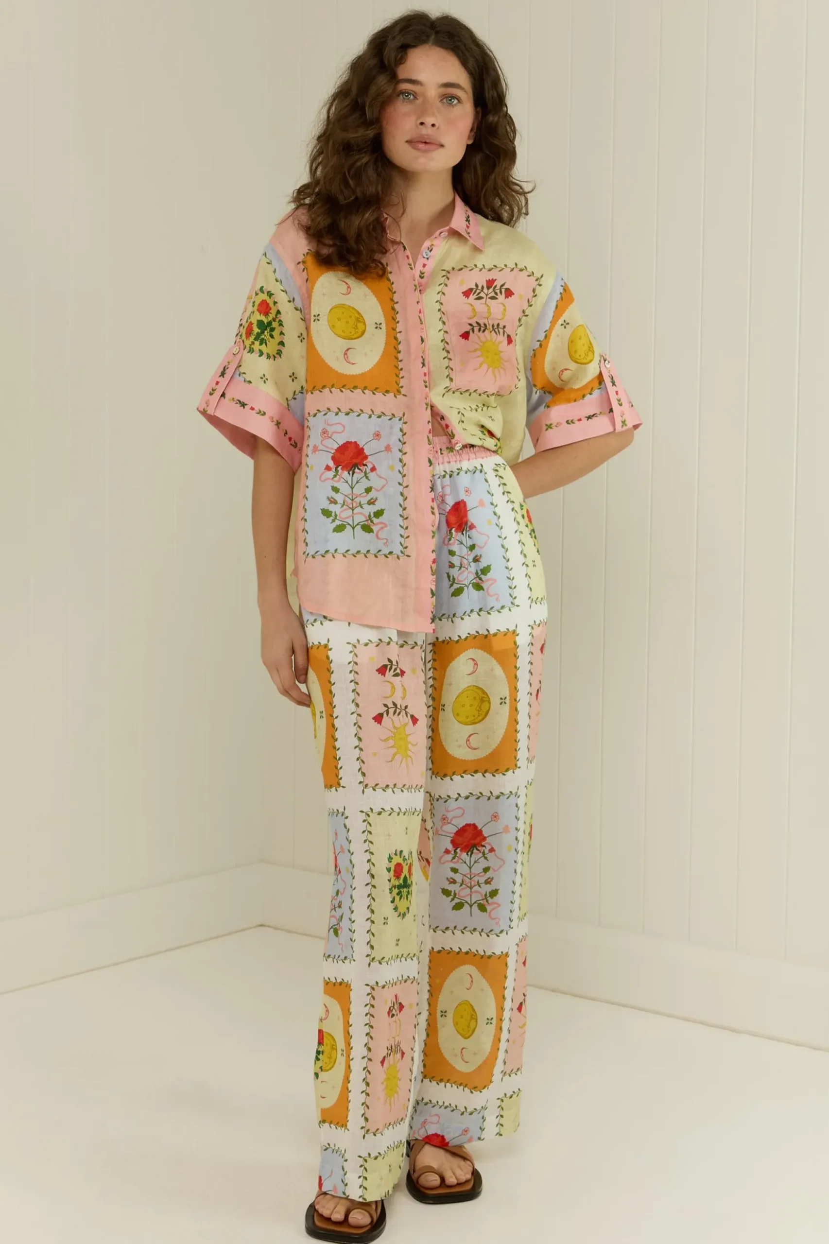 Palm Noosa Siesta Shirt - Siesta Tile