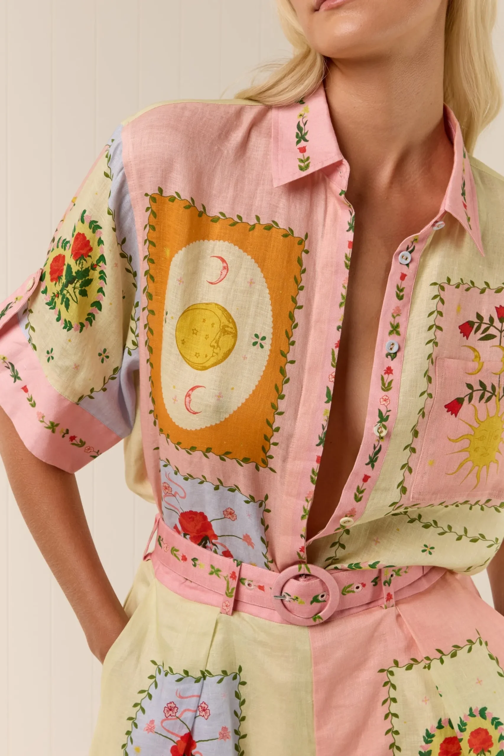 Palm Noosa Siesta Shirt - Siesta Tile