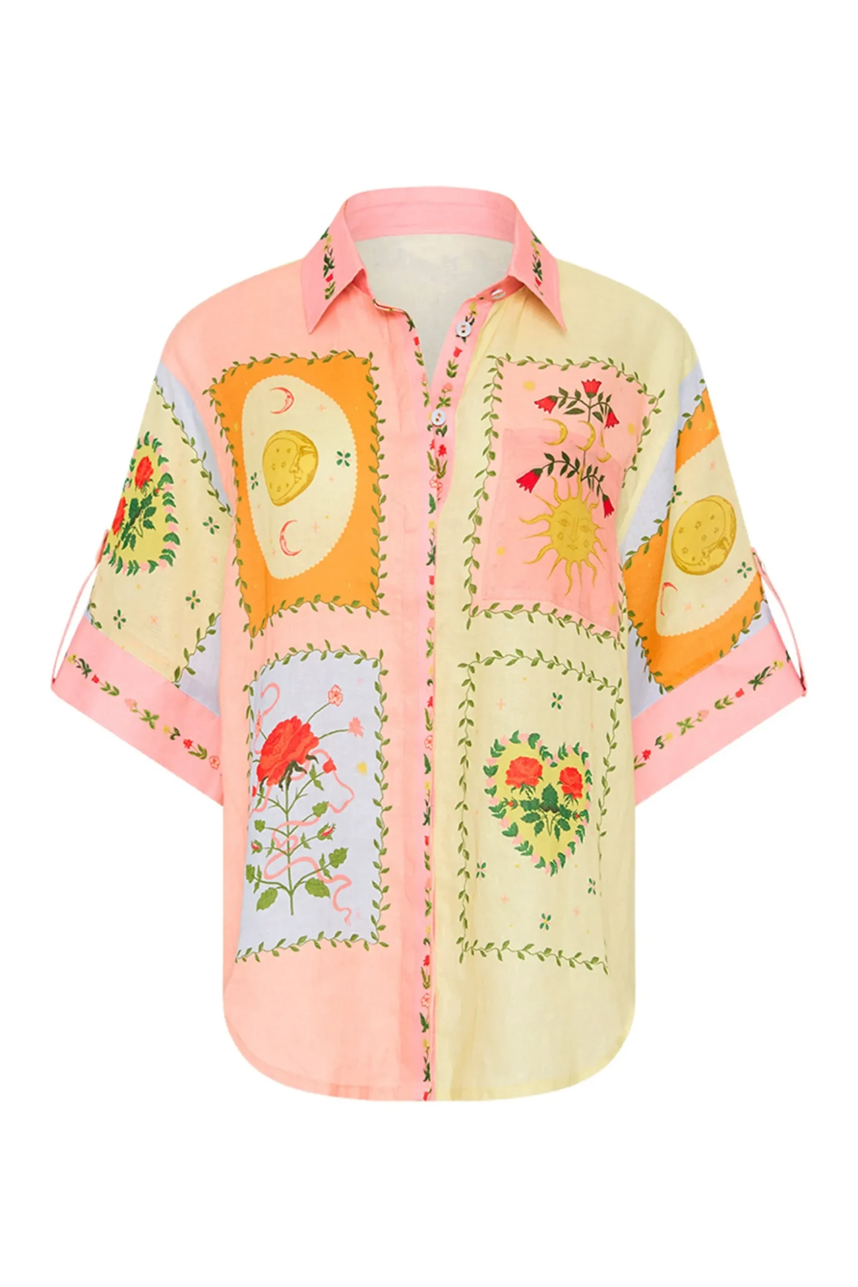 Palm Noosa Siesta Shirt - Siesta Tile