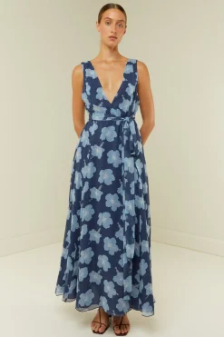 Palm Noosa Viola Dress - Blue Hibiscus