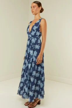 Palm Noosa Viola Dress - Blue Hibiscus
