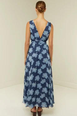 Palm Noosa Viola Dress - Blue Hibiscus