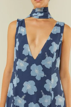 Palm Noosa Viola Dress - Blue Hibiscus