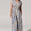 Pol Celeste Tie Dress - Celeste Print