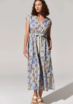 Pol Celeste Tie Dress - Celeste Print