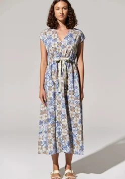 Pol Celeste Tie Dress - Celeste Print