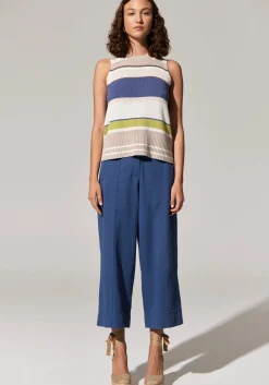 Pol Estel Stripe Knit Tank - Blue Multi