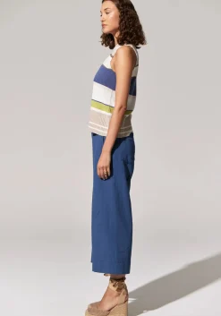 Pol Estel Stripe Knit Tank - Blue Multi