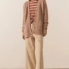 Pol Fitch Ribbed Cardigan - Blush