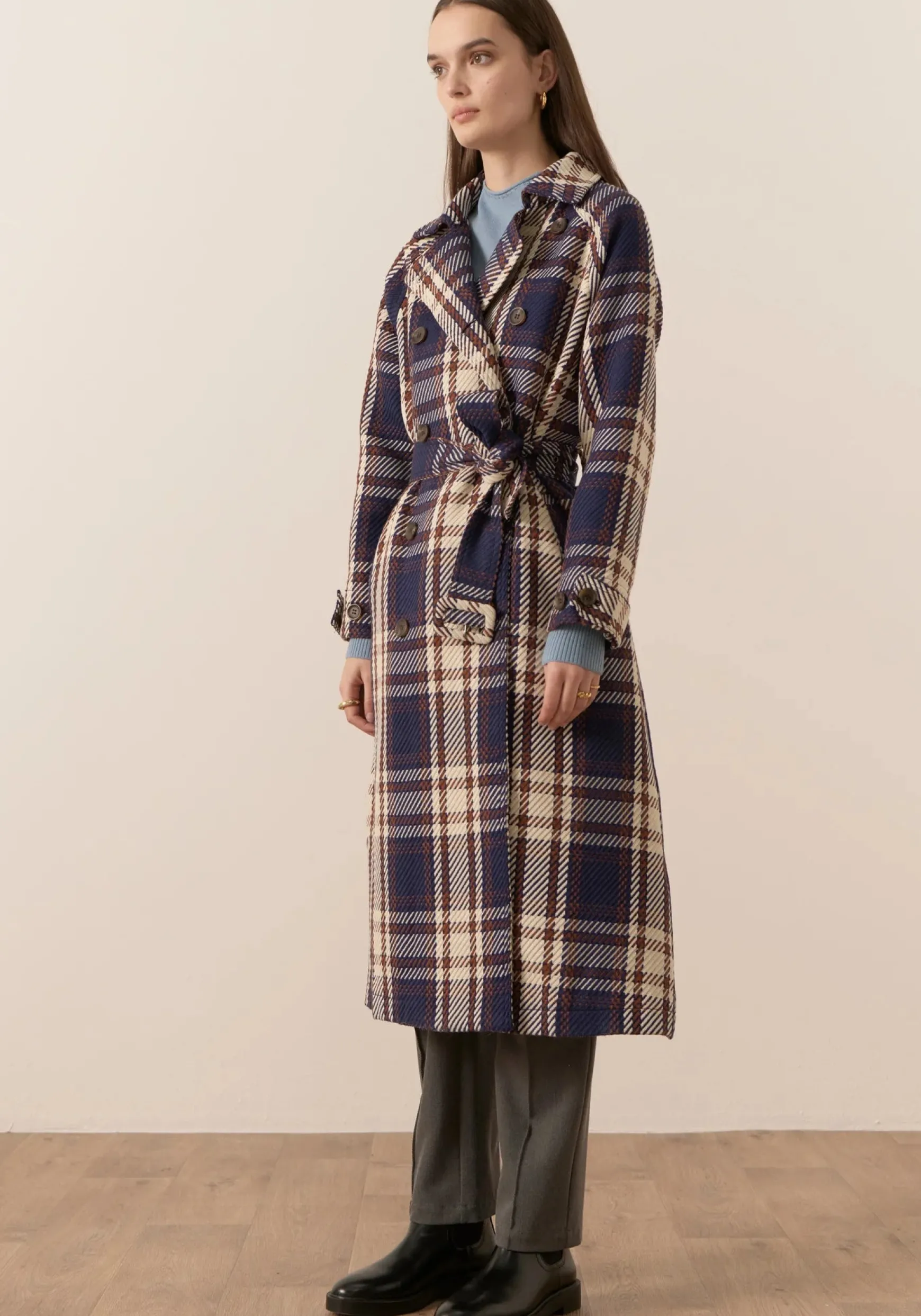 Pol Holland Check Trench - Holland Check