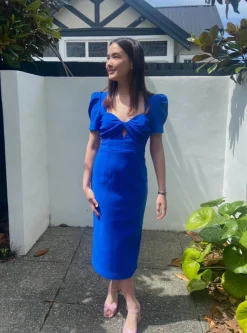 Rebecca Vallance Antonella Midi Dress - Marine Blue