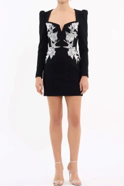 Rebecca Vallance Monroe L/S Mini Dress - Black