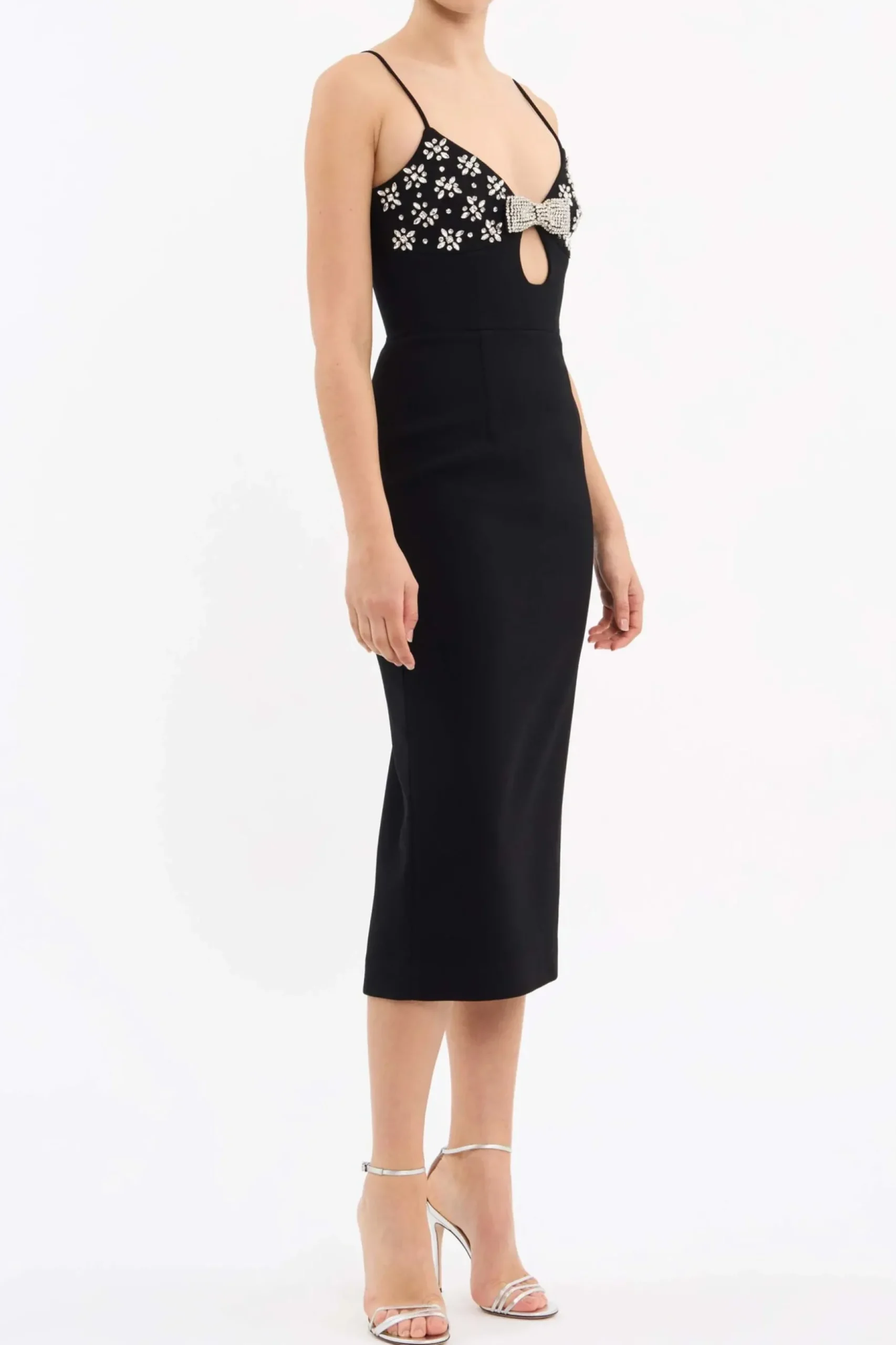 Rebecca Vallance Rina Strap Midi Dress - Black