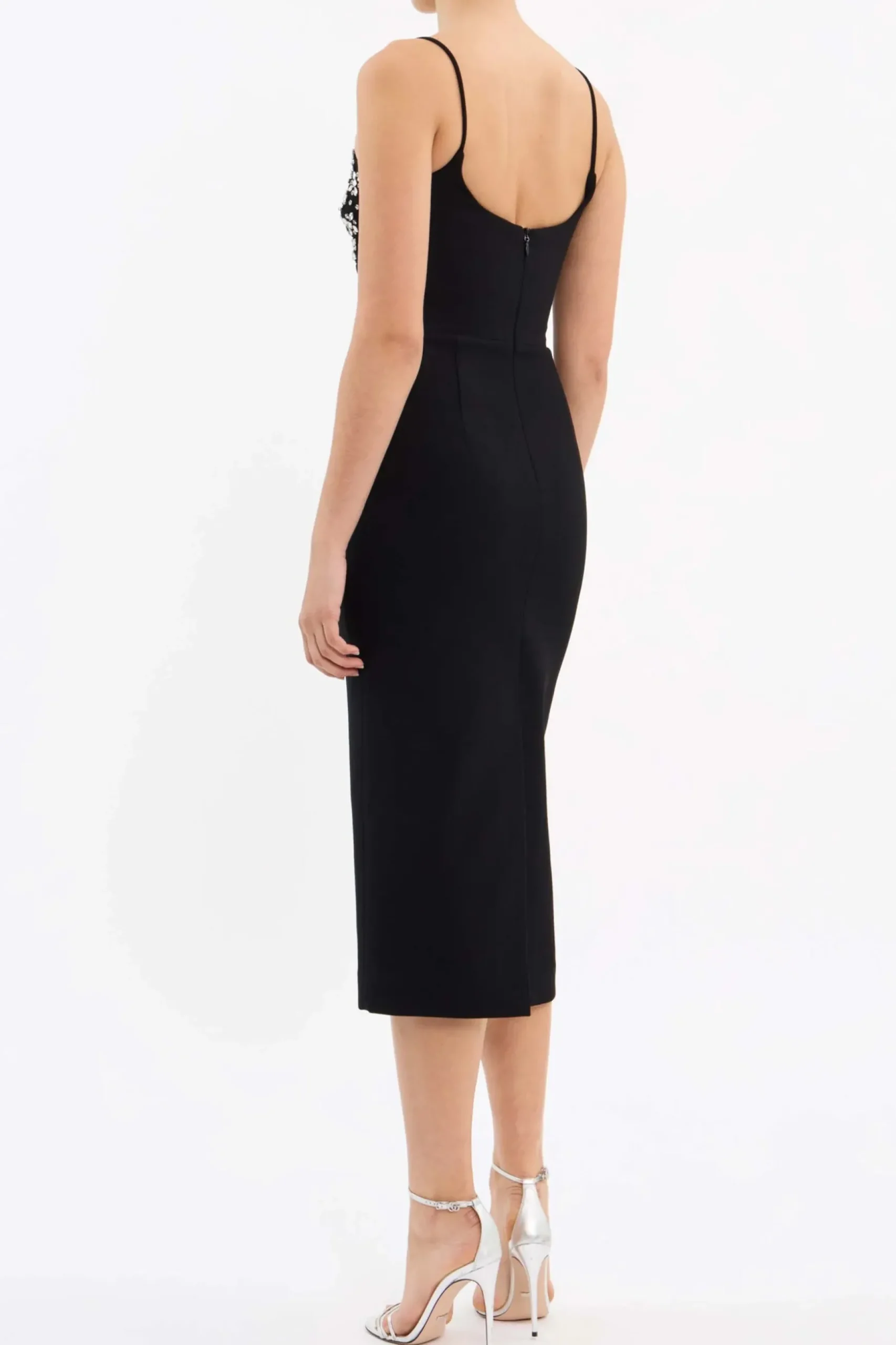 Rebecca Vallance Rina Strap Midi Dress - Black