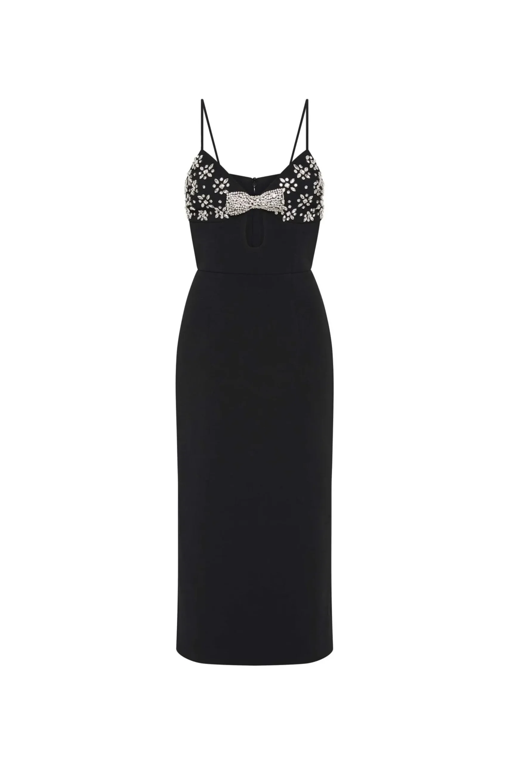 Rebecca Vallance Rina Strap Midi Dress - Black