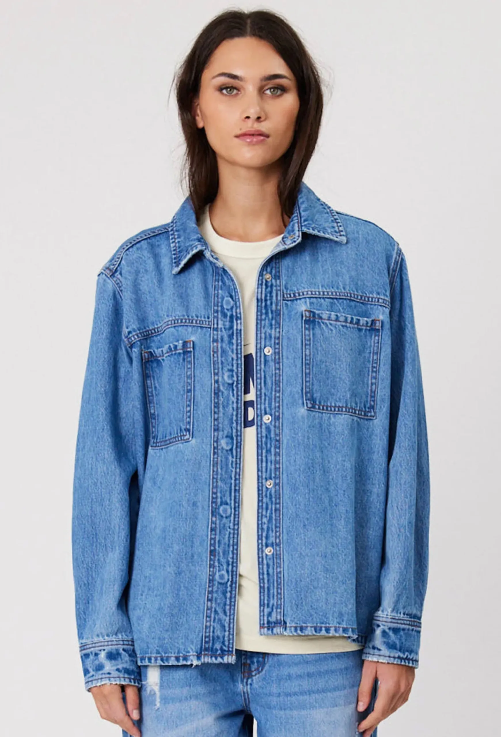 Remain Effie Shirt - Mid Blue