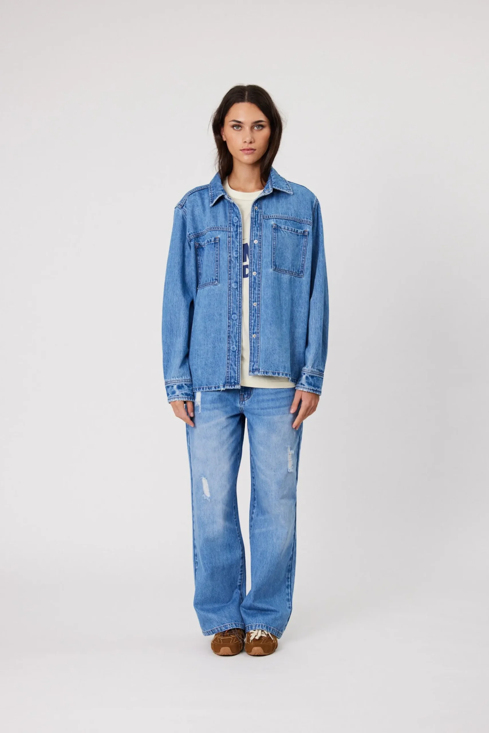Remain Effie Shirt - Mid Blue