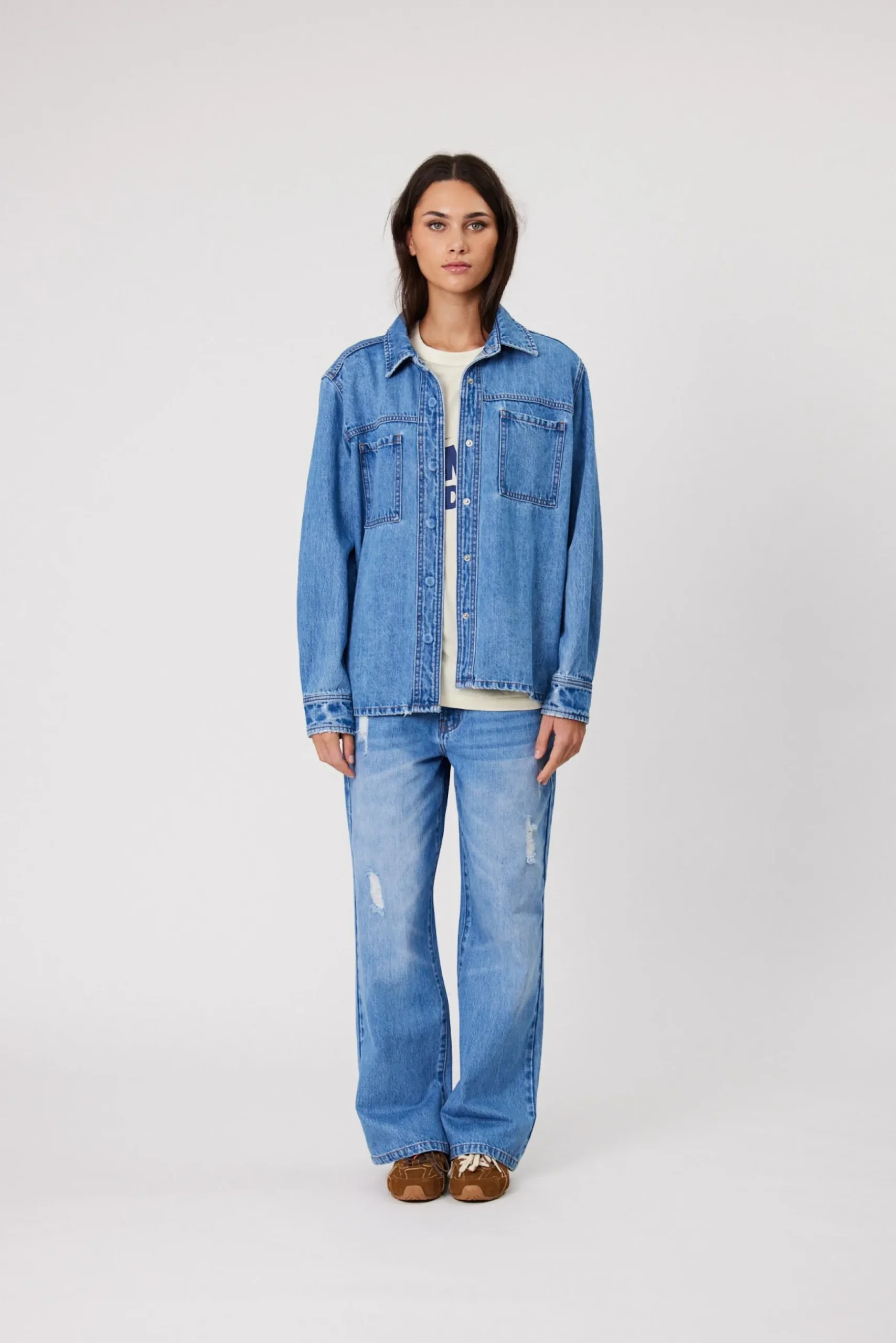 Remain Effie Shirt - Mid Blue