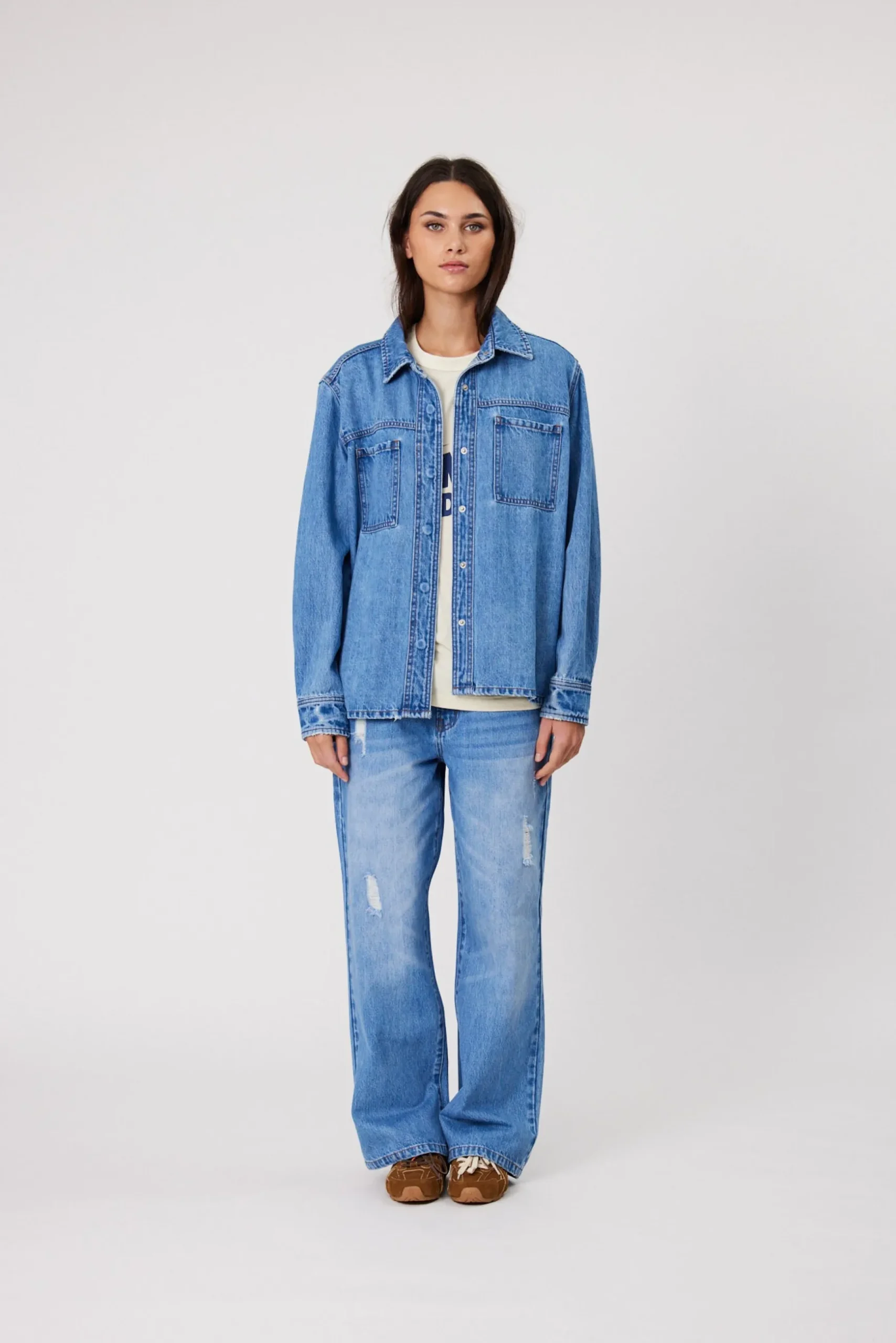 Remain Effie Shirt - Mid Blue