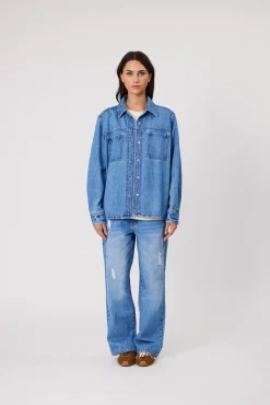 Remain Effie Shirt - Mid Blue