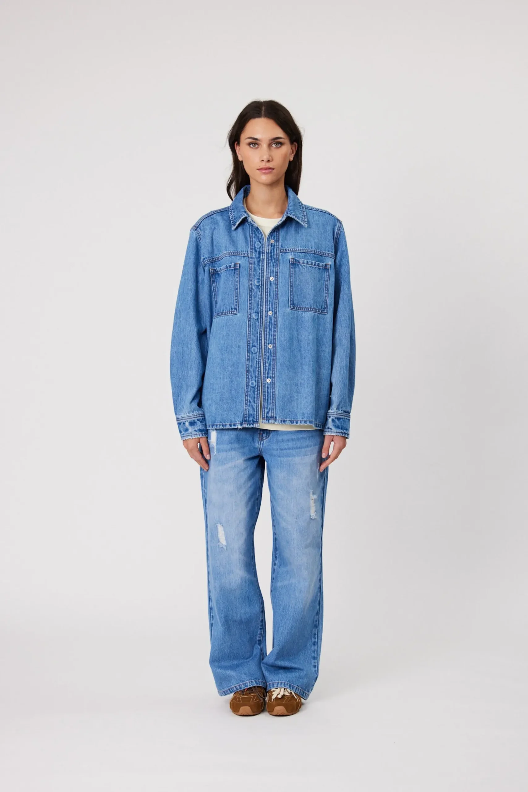 Remain Effie Shirt - Mid Blue