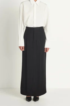 Rory William Docherty Pleated Peg Skirt - Black