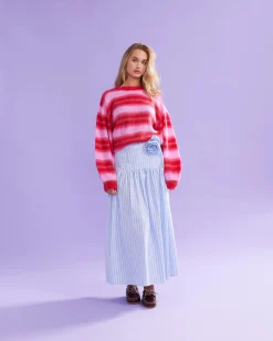 Ruby Josie Sweater - Pink / Red Stripe