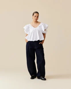 Ruby Noni Ruffle Top - White
