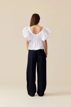 Ruby Noni Ruffle Top - White