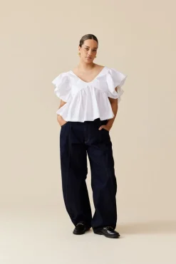 Ruby Noni Ruffle Top - White