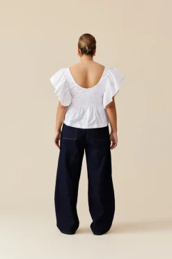Ruby Noni Ruffle Top - White