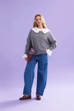 Ruby Rhea Sweater - Grey Marle
