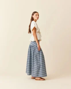 Ruby Trulli Skirt - Navy Yellow Tartan | PRE ORDER | Arriving 28 March