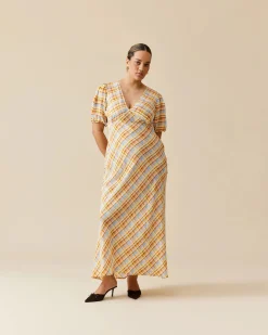 Ruby Uma Silk Dress - Tartan