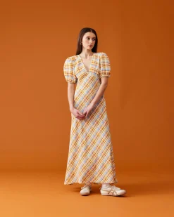 Ruby Uma Silk Dress - Tartan