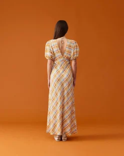 Ruby Uma Silk Dress - Tartan