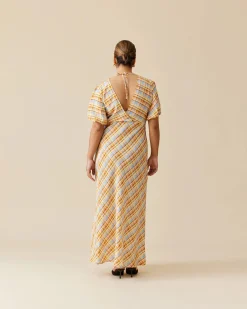 Ruby Uma Silk Dress - Tartan