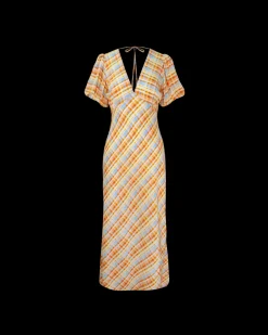 Ruby Uma Silk Dress - Tartan