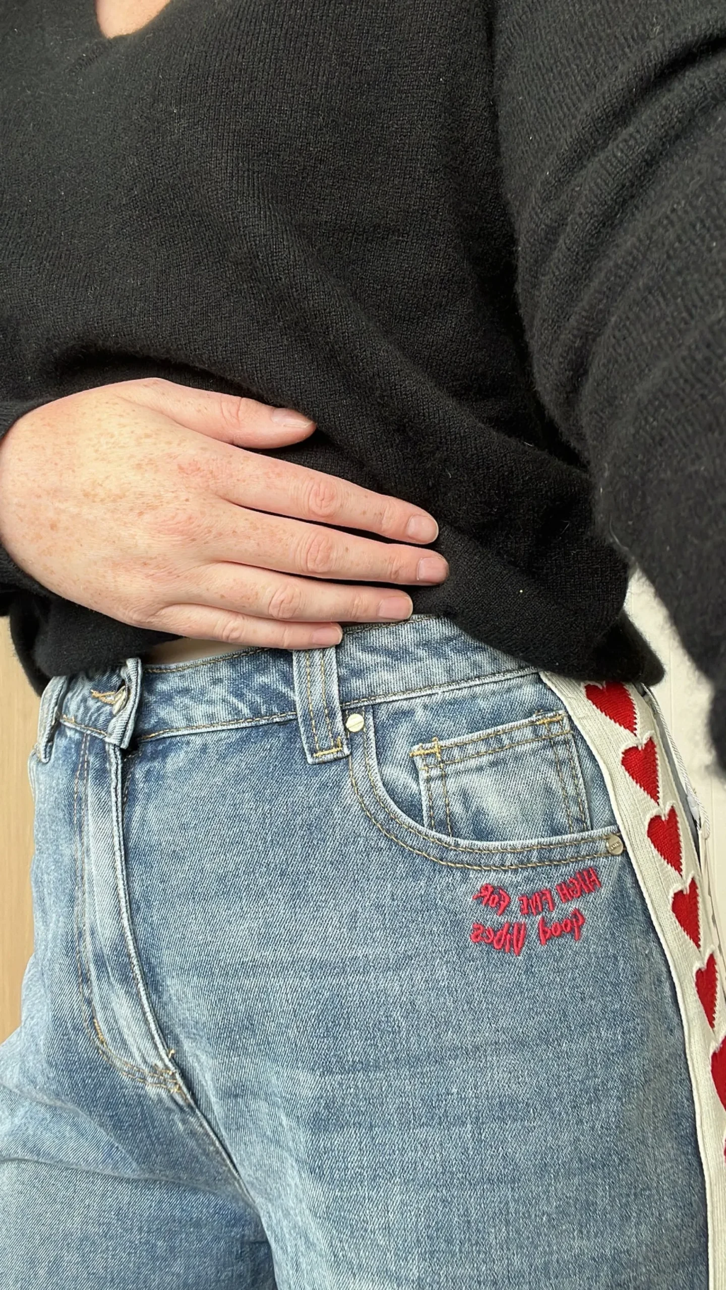 Sabbi Raving Hearts Jeans - Denim